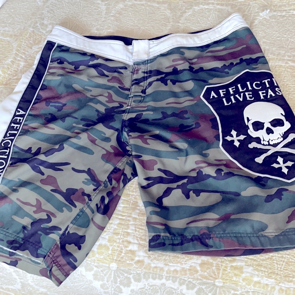Affliction swim trunks